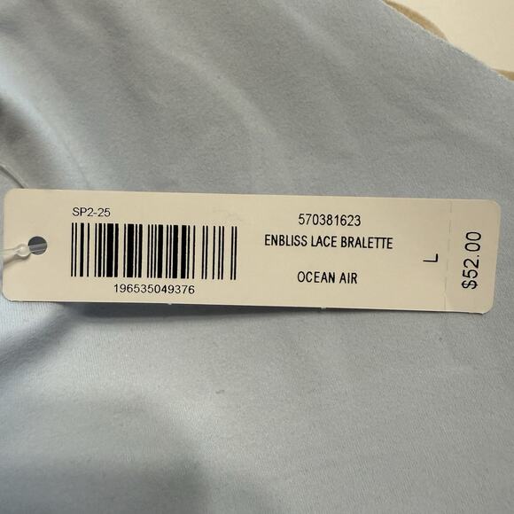 Soma ENBLISS Bralette L OCEAN AIR Soft Blue Seamless Removable Pads NEW With Tag - Picture 7 of 9